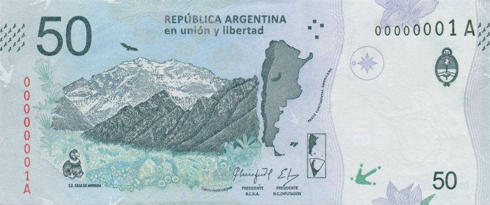 Nuevo billete de 50 pesos - Cóndor andino