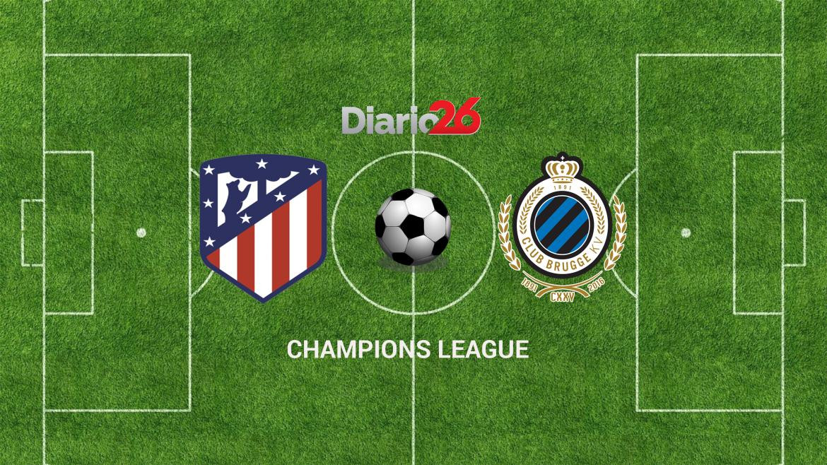 EN VIVO Champions League, Atlético Madrid vs Club Brujas, Diario 26 