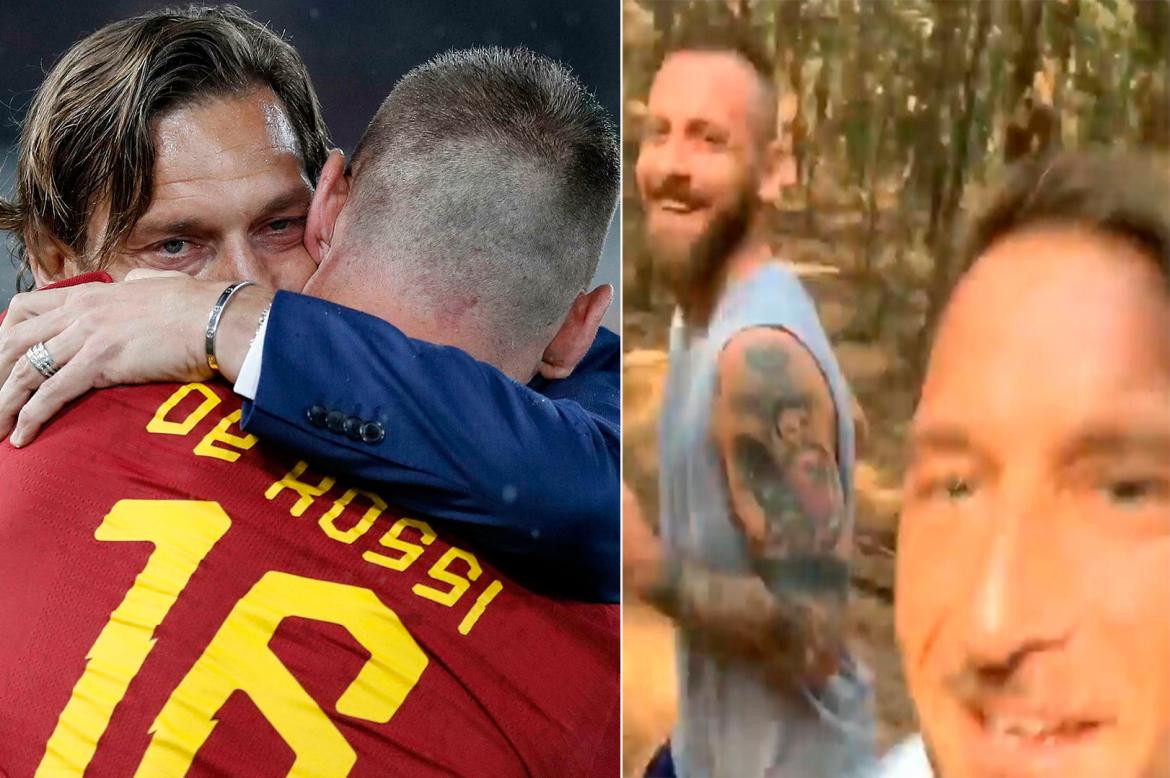 Francesco Totti y Daniele De Rossi - Entrenamiento