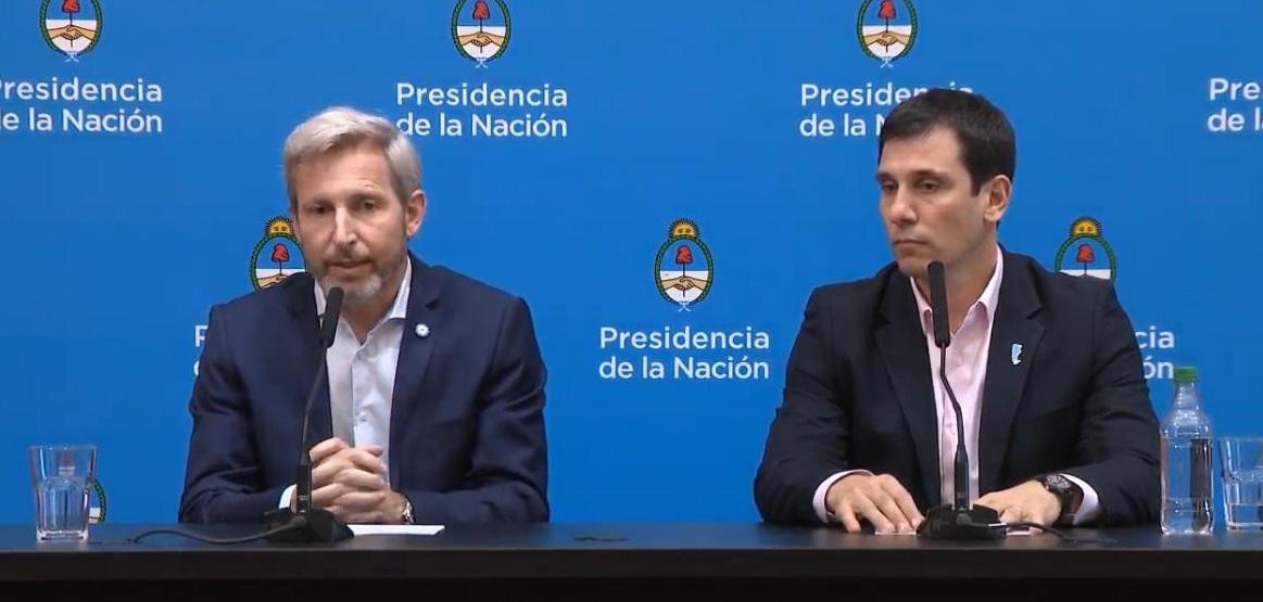 Rogelio Frigerio, ministro del Interior, conferencia de prensa