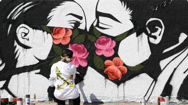 Coronavirus, pandemia, mural