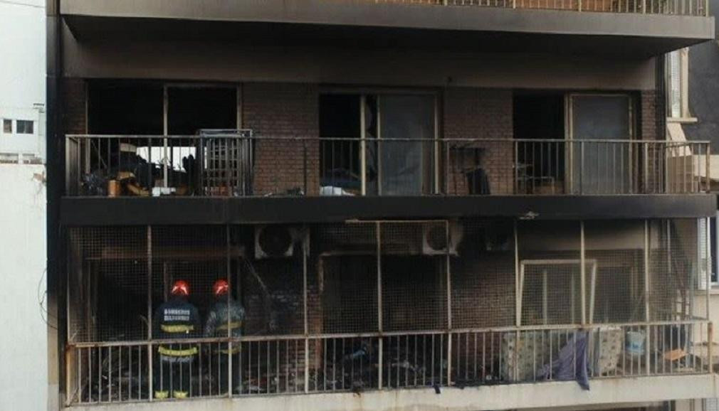 Incendio en Recoleta, foto NA