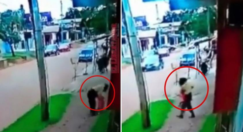 Imágenes de la golpiza de una madre a su hija. Foto: captura video.