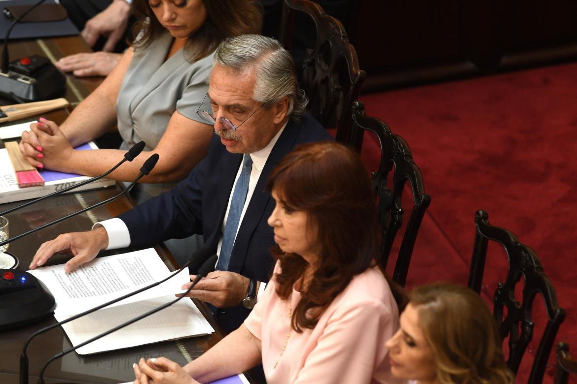 Alberto Fernández en Asamblea Legislativa. Foto: Télam.	