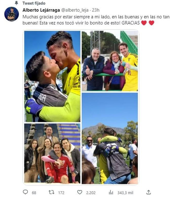Las imágenes que posteó Alberto Lejárraga. Foto: captura Twitter @alberto_leja.