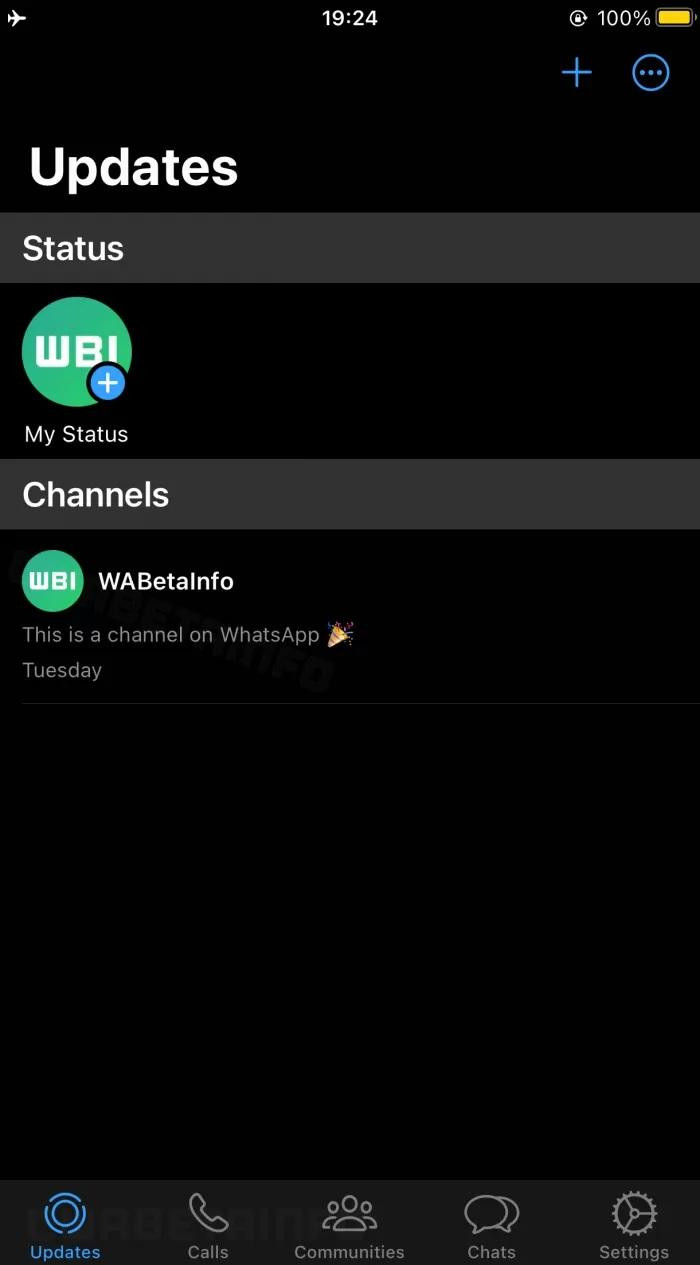 La pestaña "Actualizaciones" reemplazaría a los "Estados". Foto: WhatsApp.