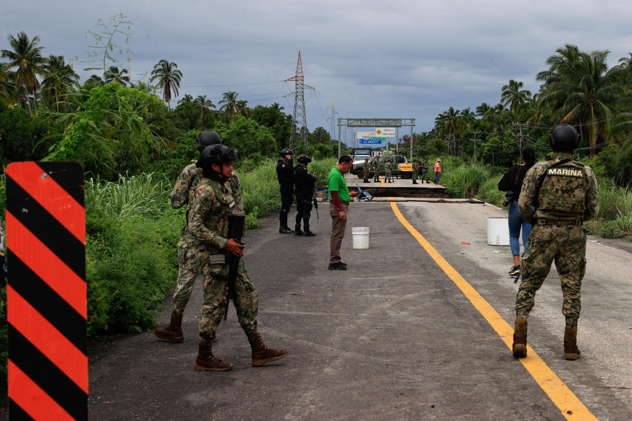 Operativo de rescate en México tras el temporal. Foto: EFE
