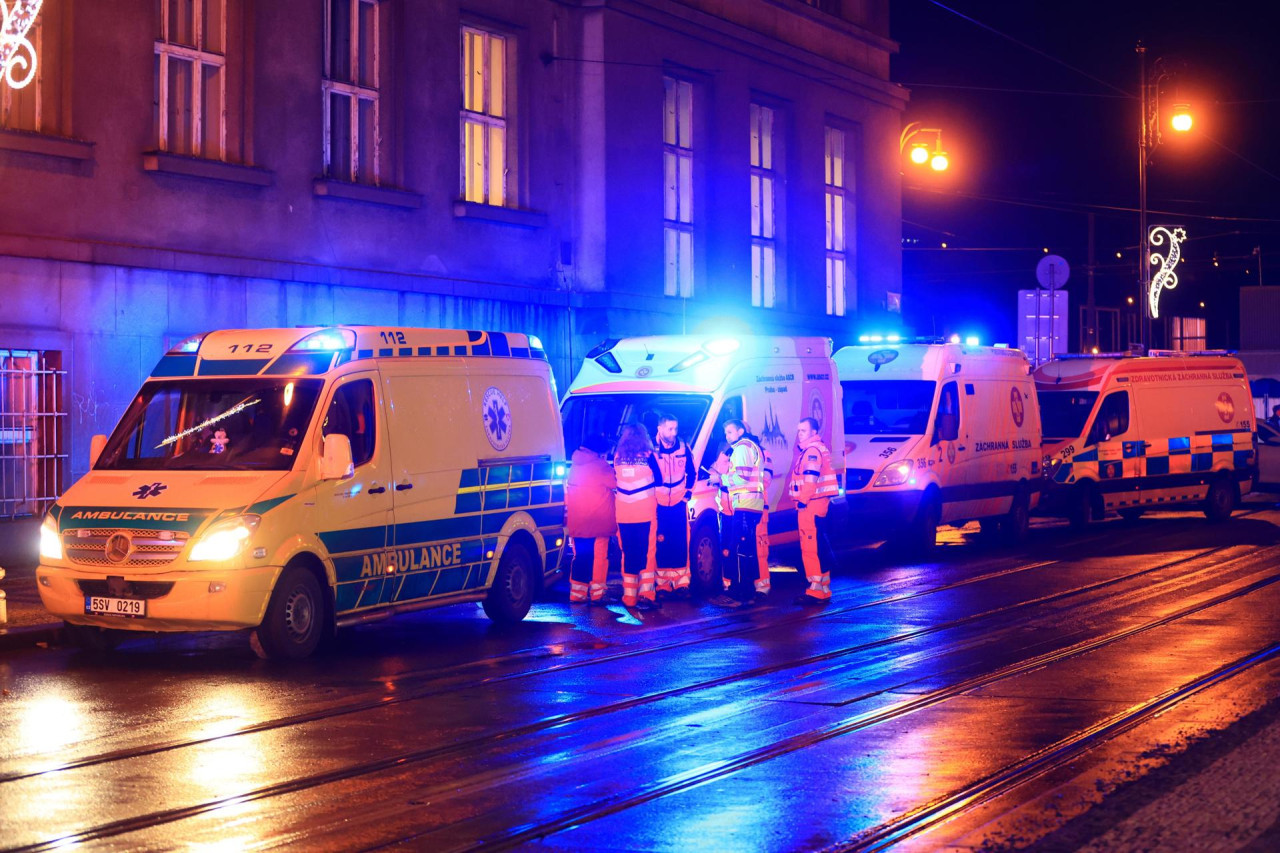Tiroteo en Praga. Foto: EFE