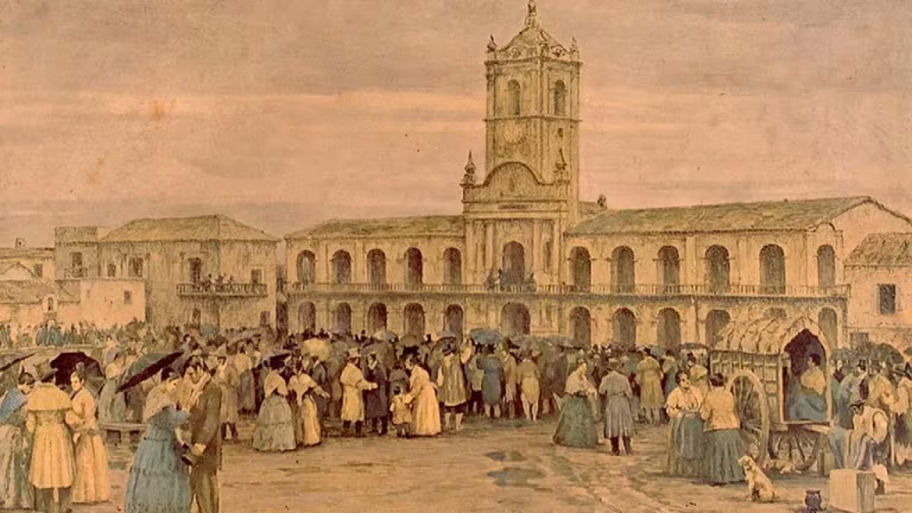 Cuadro que recrea los sucesos del 25 de mayo de 1810