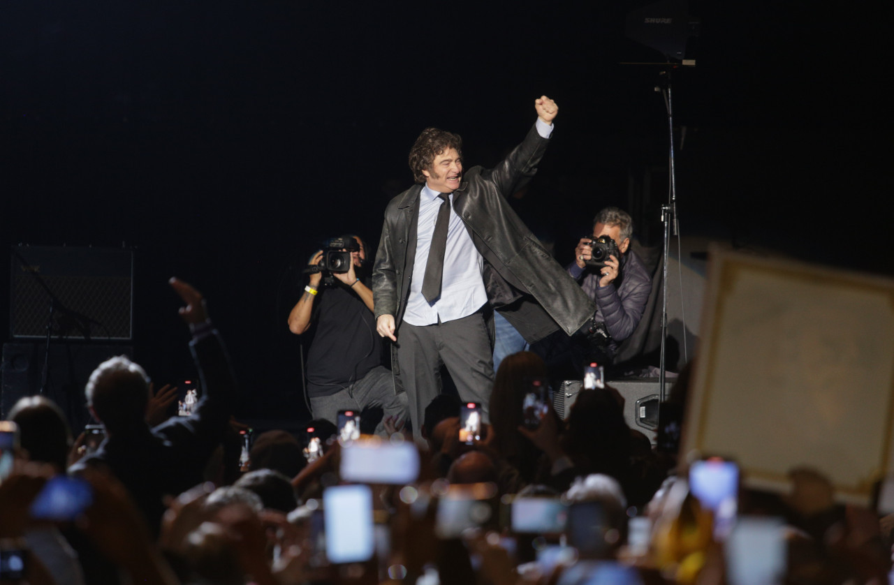 Javier Milei en el Luna Park. Foto: NA.