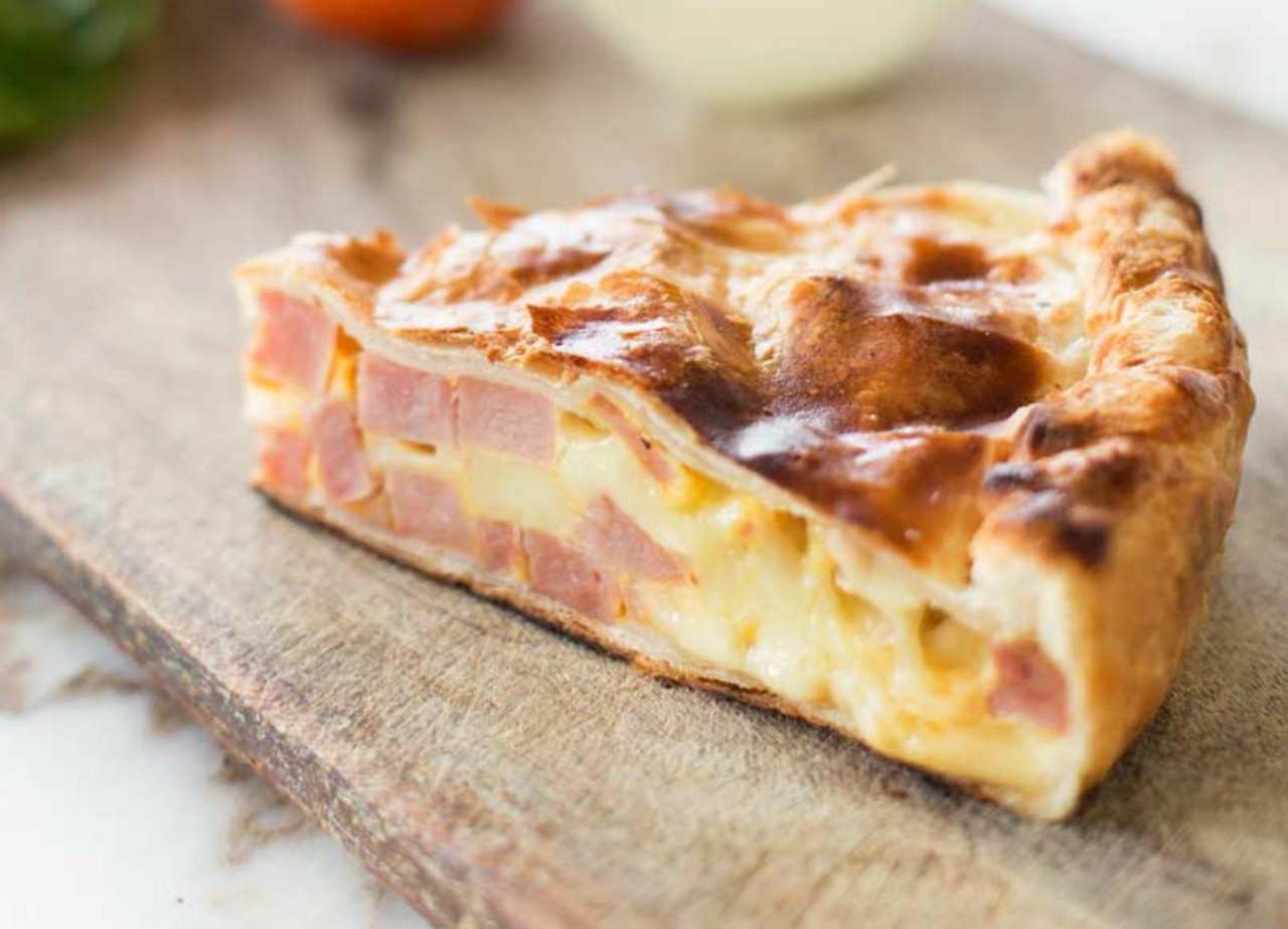 Tarta de jamón y queso. Foto: X