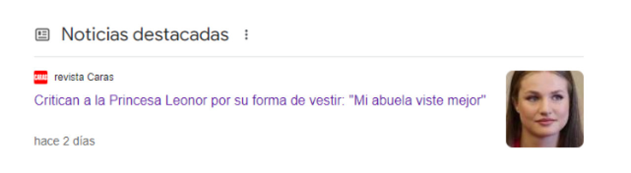 Princesa Leonor, noticias relacionadas. Foto: captura de pantalla.
