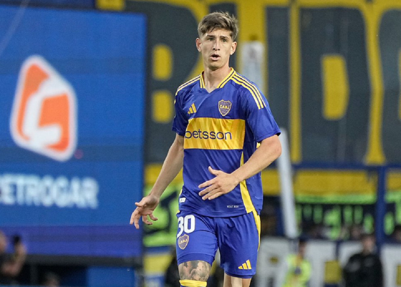 Tomás Belmonte, Boca vs Riestra. Foto: X @BocaJrsOficial