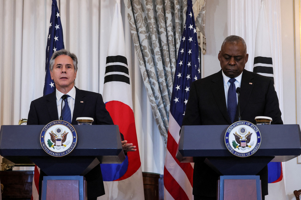 Antony Blinken y Lloyd Austin. Foto: REUTERS.