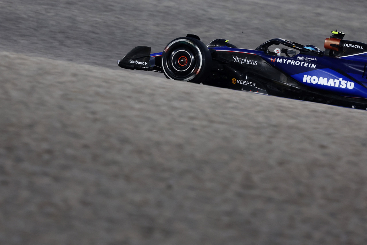 Franco Colapinto en el Gran Premio de Qatar. Foto: Reuters.