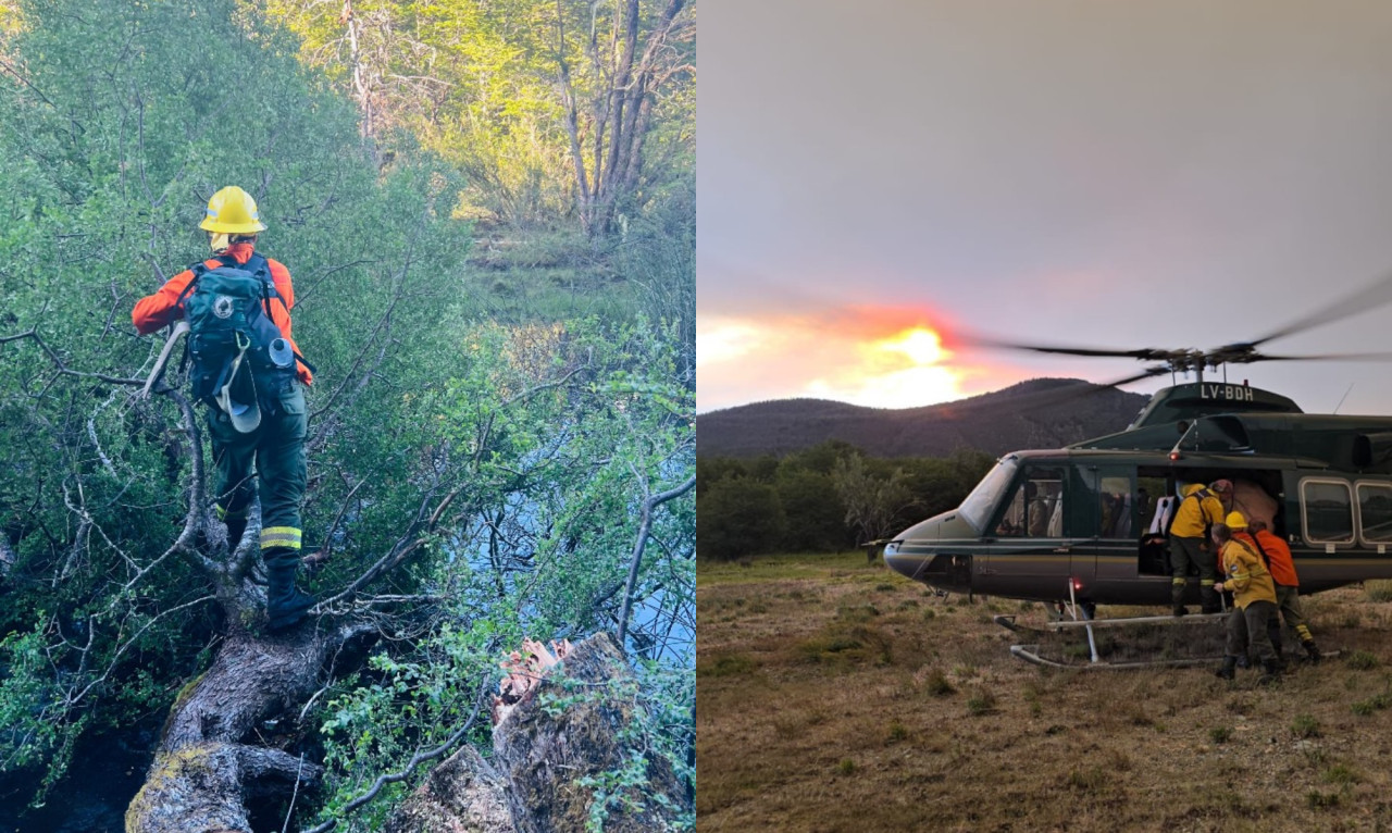 Incendios en el Parque Nacional Nahuel Huapi. Foto: nahuelhuapi.gov.ar