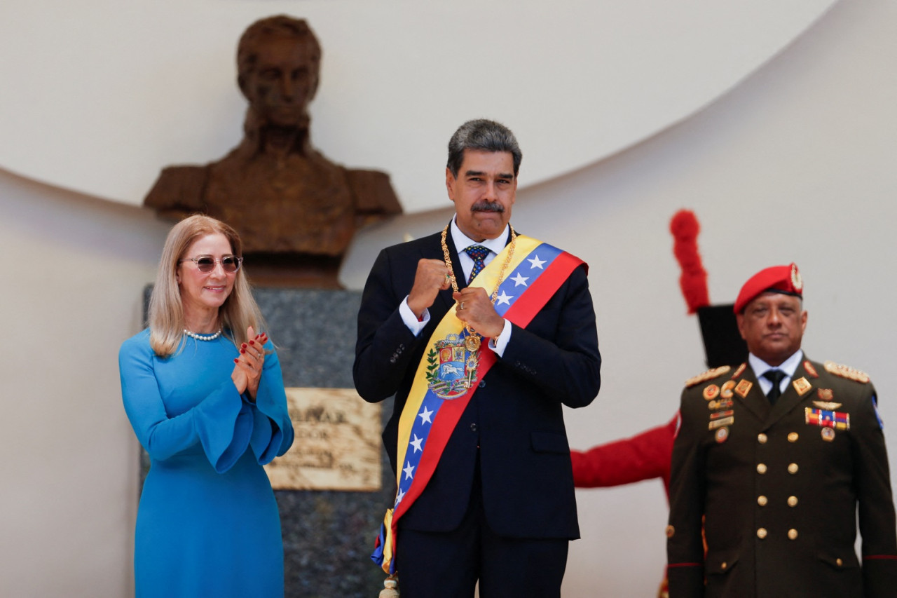 Nicolás Maduro en el acto de asunción como presidente de Venezuela. Foto: Reuters