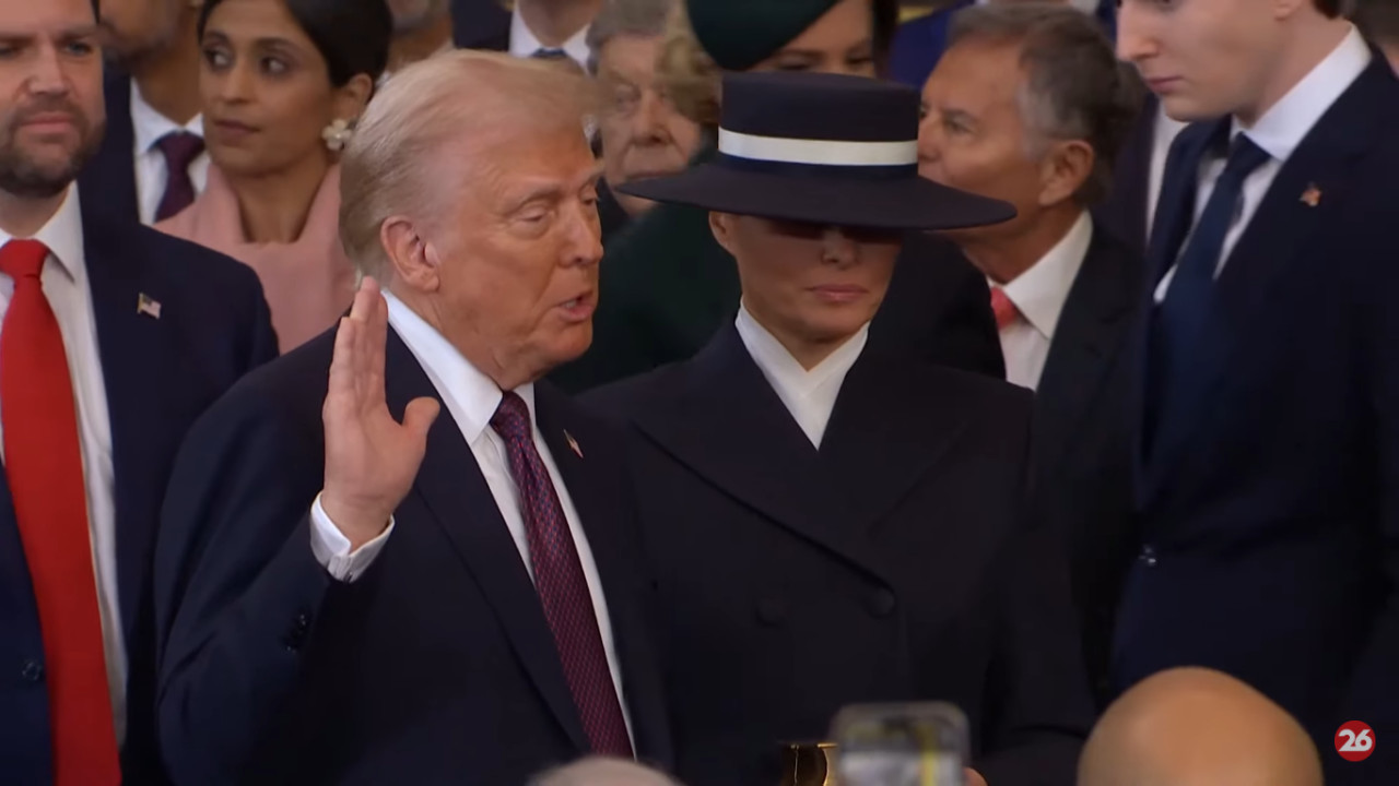 Donald Trump asumió como presidente de Estados Unidos. Foto: Captura.