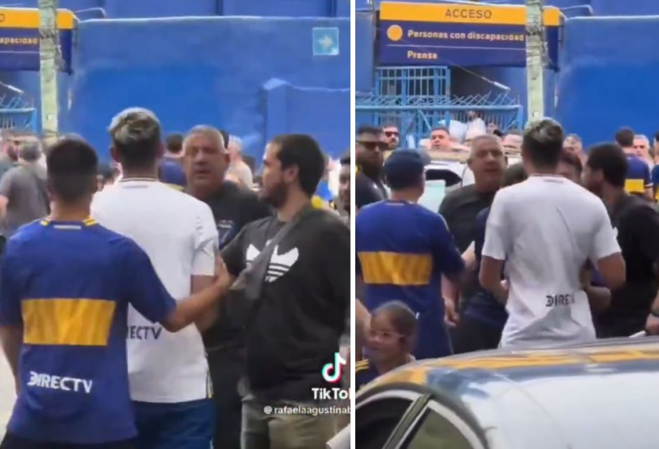 La agresión que sufrió el streamer Joaco López en La Bombonera. Foto: TikTok @rafaelagustinabe.