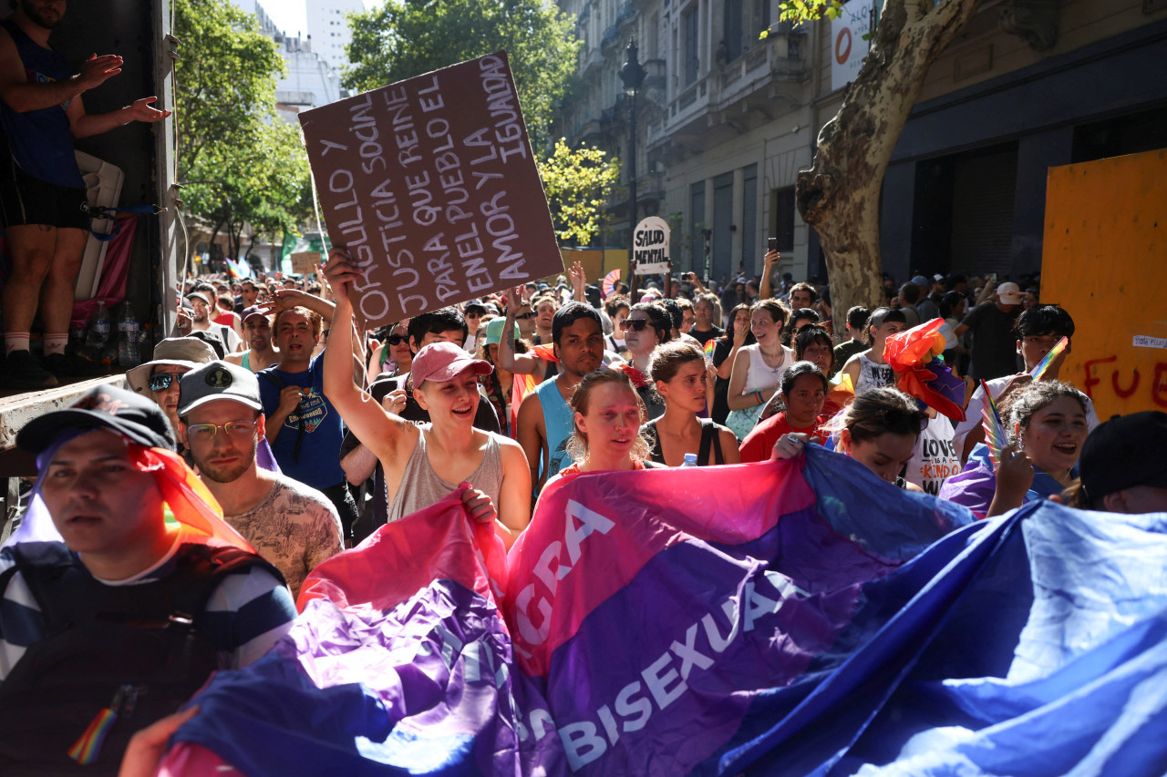 Marcha Federal LGBTIQ+ Antifascista y Antirracista. Foto: Reuters/Cristina Sille