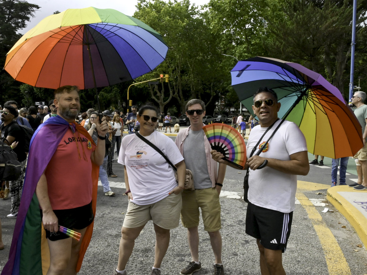 La Marcha Federal LGBTIQ+ Antifascista y Antirracista también se desarrolla en Mar del Plata. Foto: NA/José Scalzo