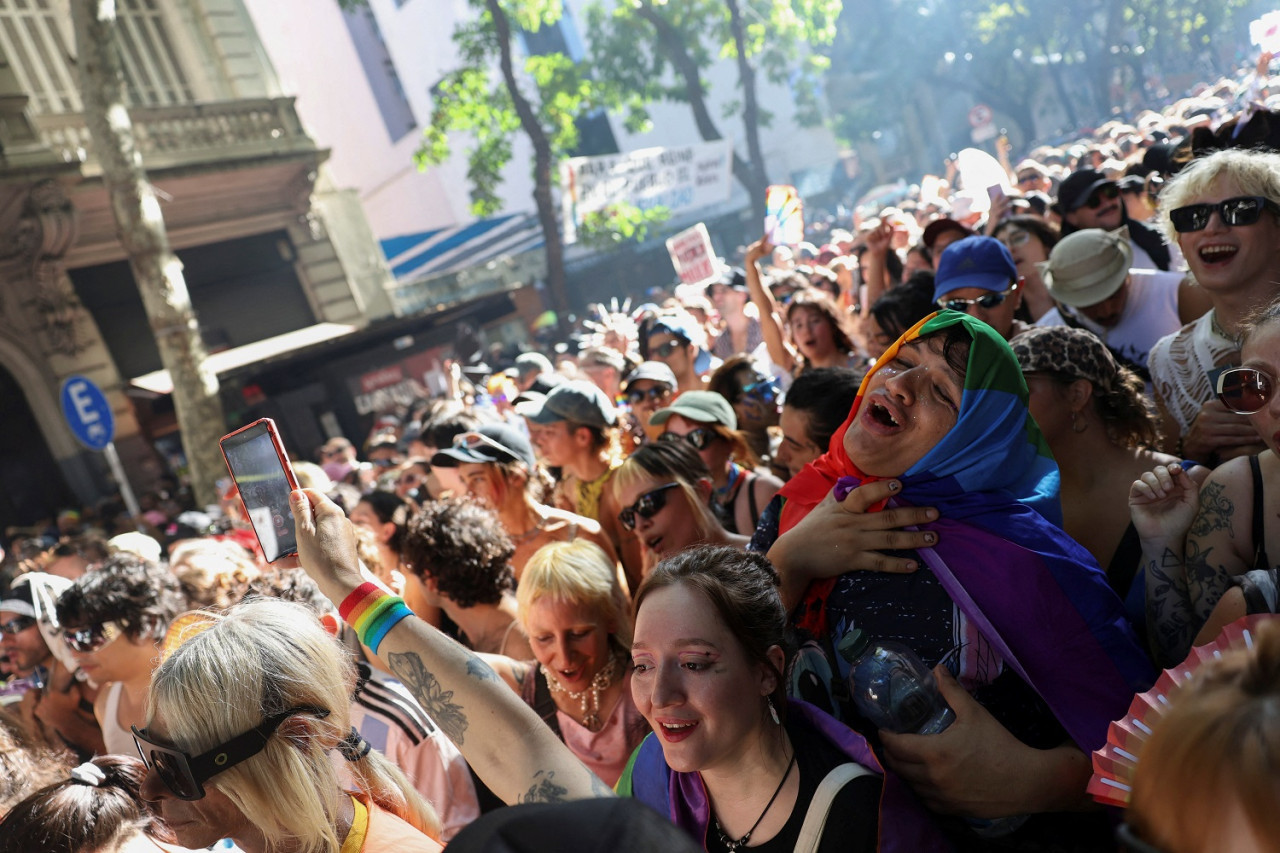 Marcha Federal LGBTIQ+ Antifascista y Antirracista. Foto: Reuters/Cristina Sille