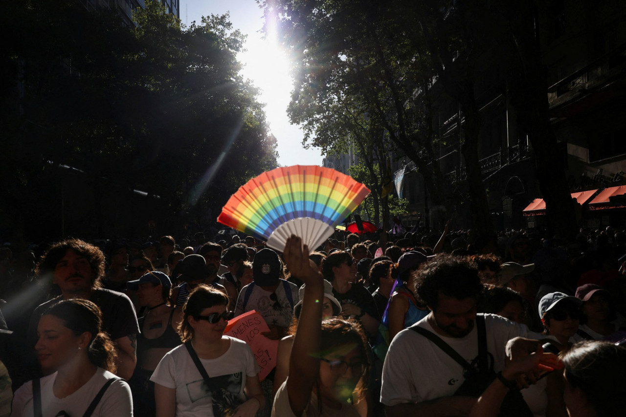 Marcha Federal LGBTIQ+ Antifascista y Antirracista. Foto: Reuters/Cristina Sille