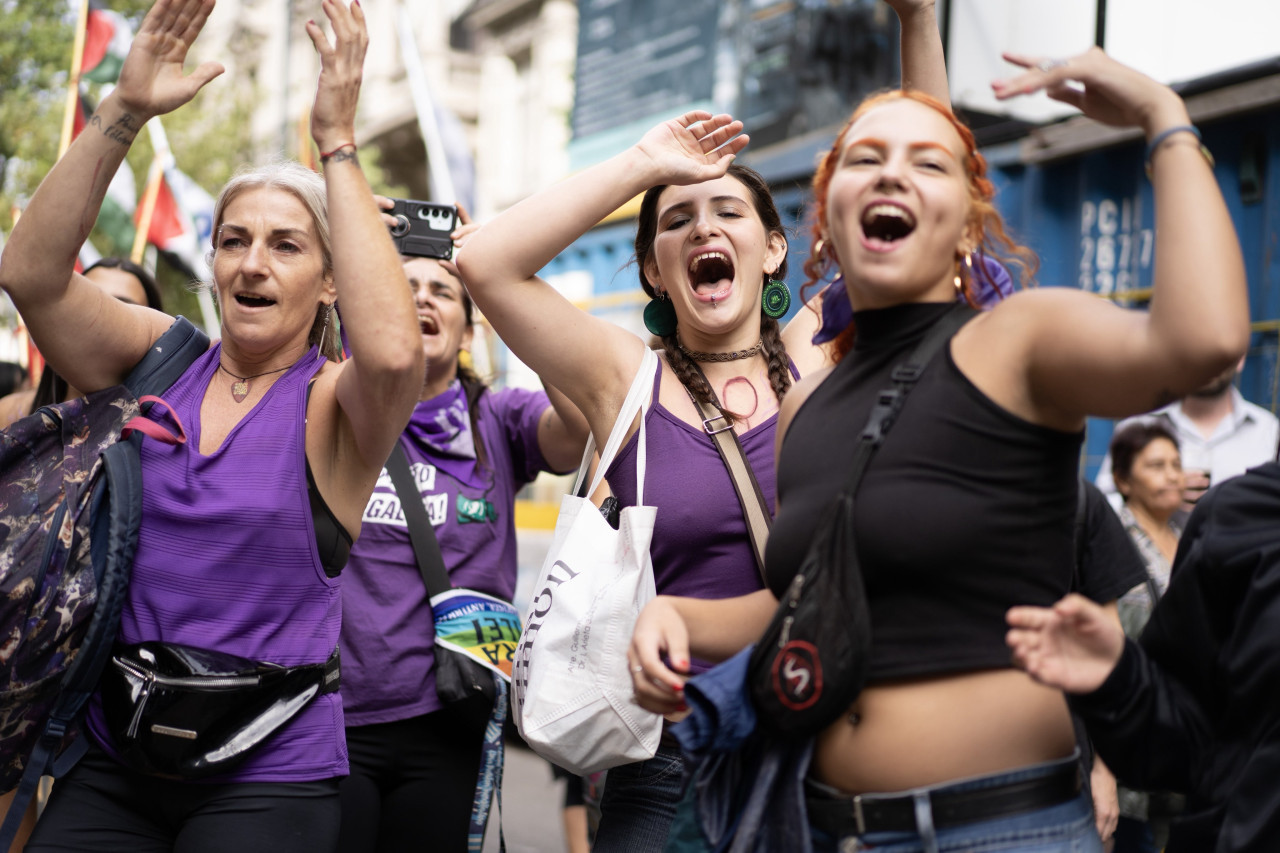 Día Internacional de la Mujer en Buenos Aires. Foto X @daviddelapaz
