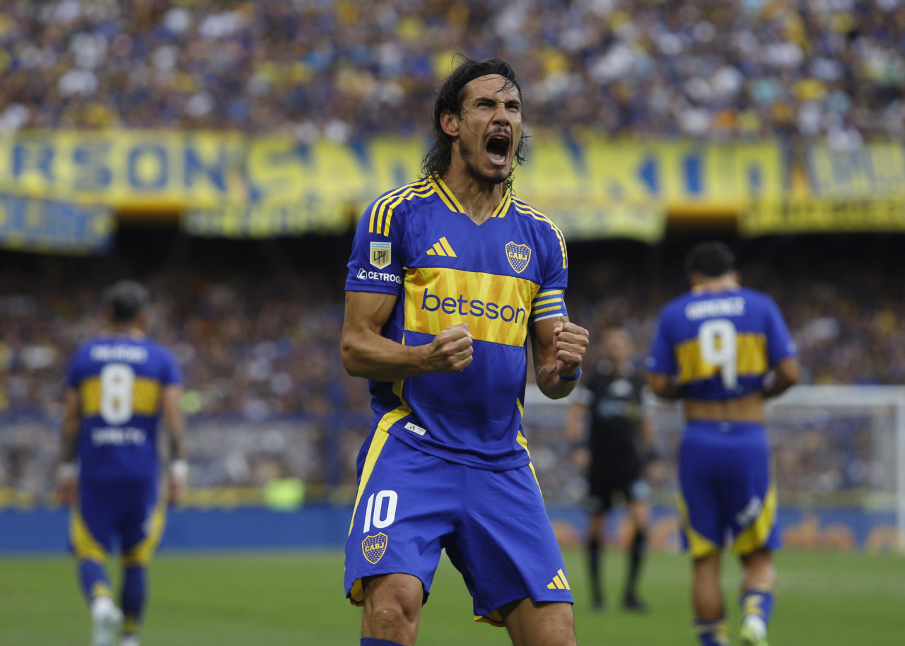 Edinson Cavani, Boca vs Defensa y Justicia. Foto: NA/Damián Dopacio