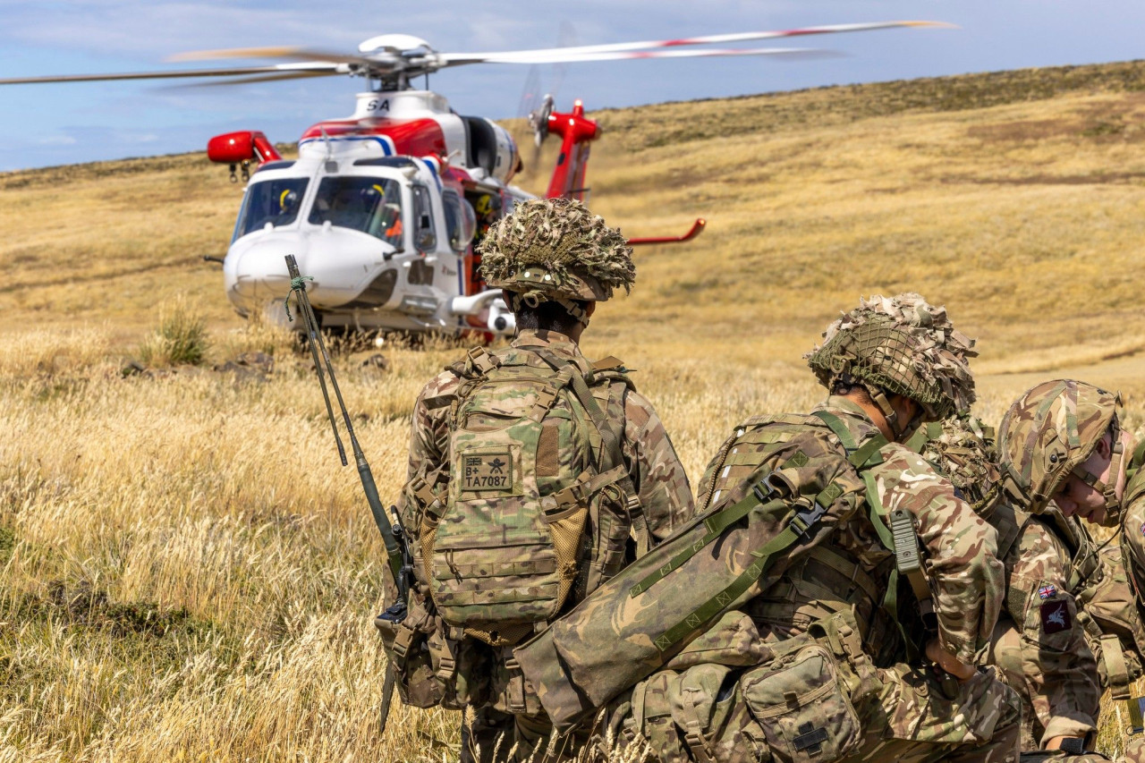Militares británicos en las Islas Malvinas. Foto: Agenda Malvinas.