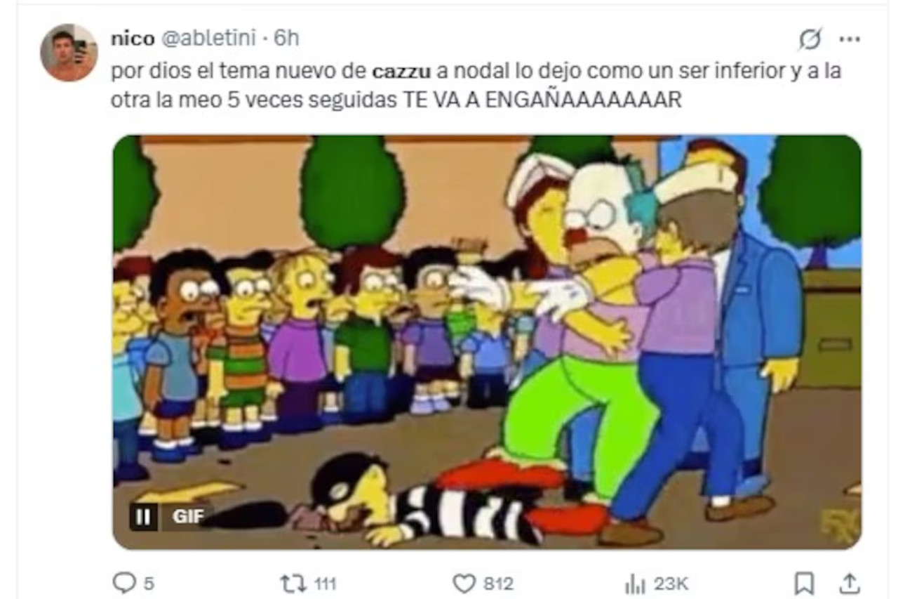 Los memes tras el lanzamiento de "Con otra", la canción de Cazzu. Foto: X.