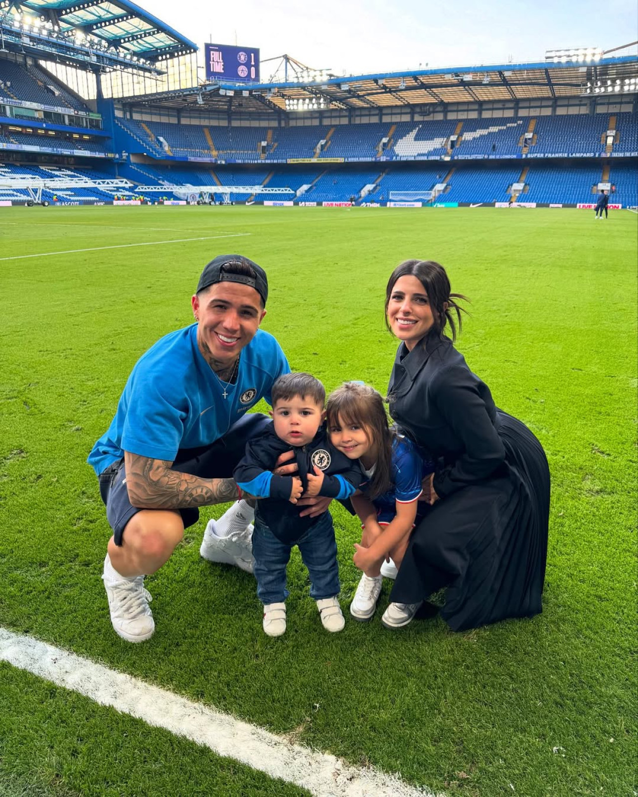 Valentina Cervantes y Enzo Fernandez reconciliados. Foto NA