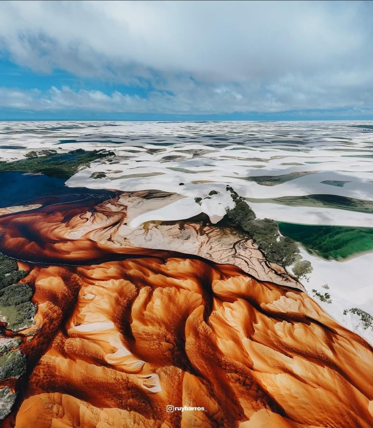 Parque Nacional Lençóis Maranhenses, en Brasil. Foto: Instagram / lencoismaranhenses.