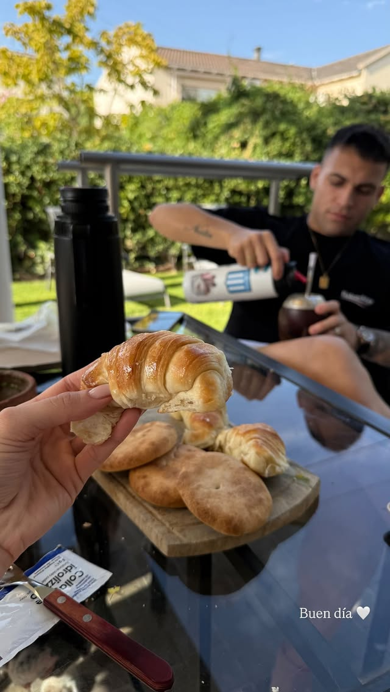 Lautaro Martínez disfruta sus días en Argentina. Foto: Instagram @agus.gandolfo