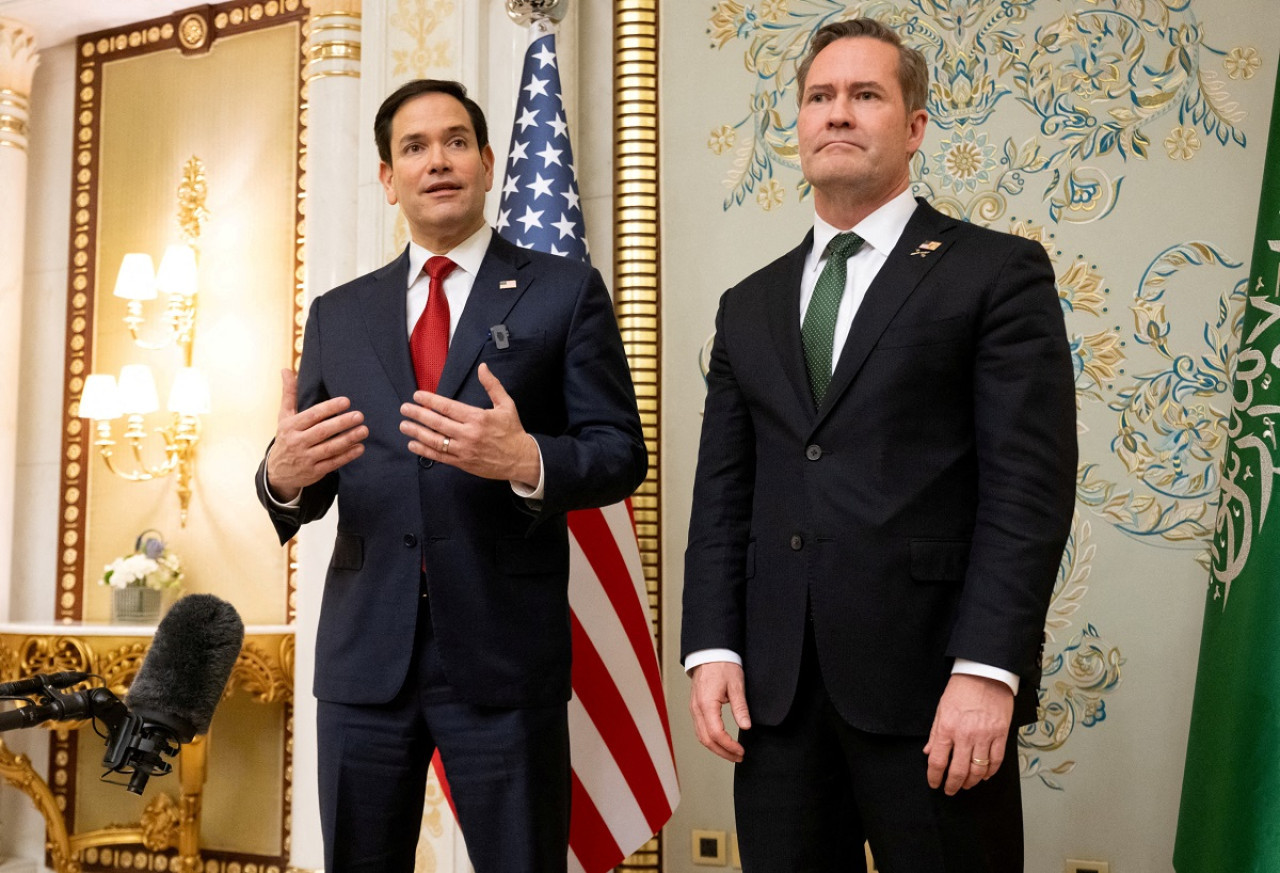 Marco Rubio y Mike Waltz. Foto: Reuters (Saul Loeb)