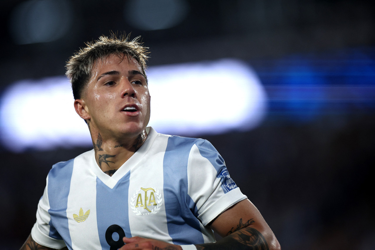 Enzo Fernández, autor del segundo gol. Foto: Reuters/Agustin Marcarian