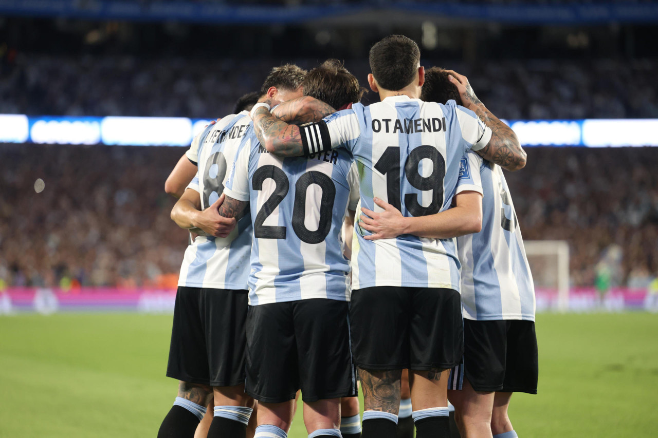 La Selección Argentina venció 4-1 a Brasil. Foto: EFE/Juan Ignacio Roncoroni
