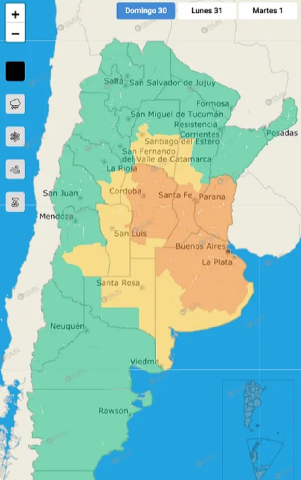 Alerta por tormentas y granizo: Buenos Aires y otras 8 provincias afectadas. NA