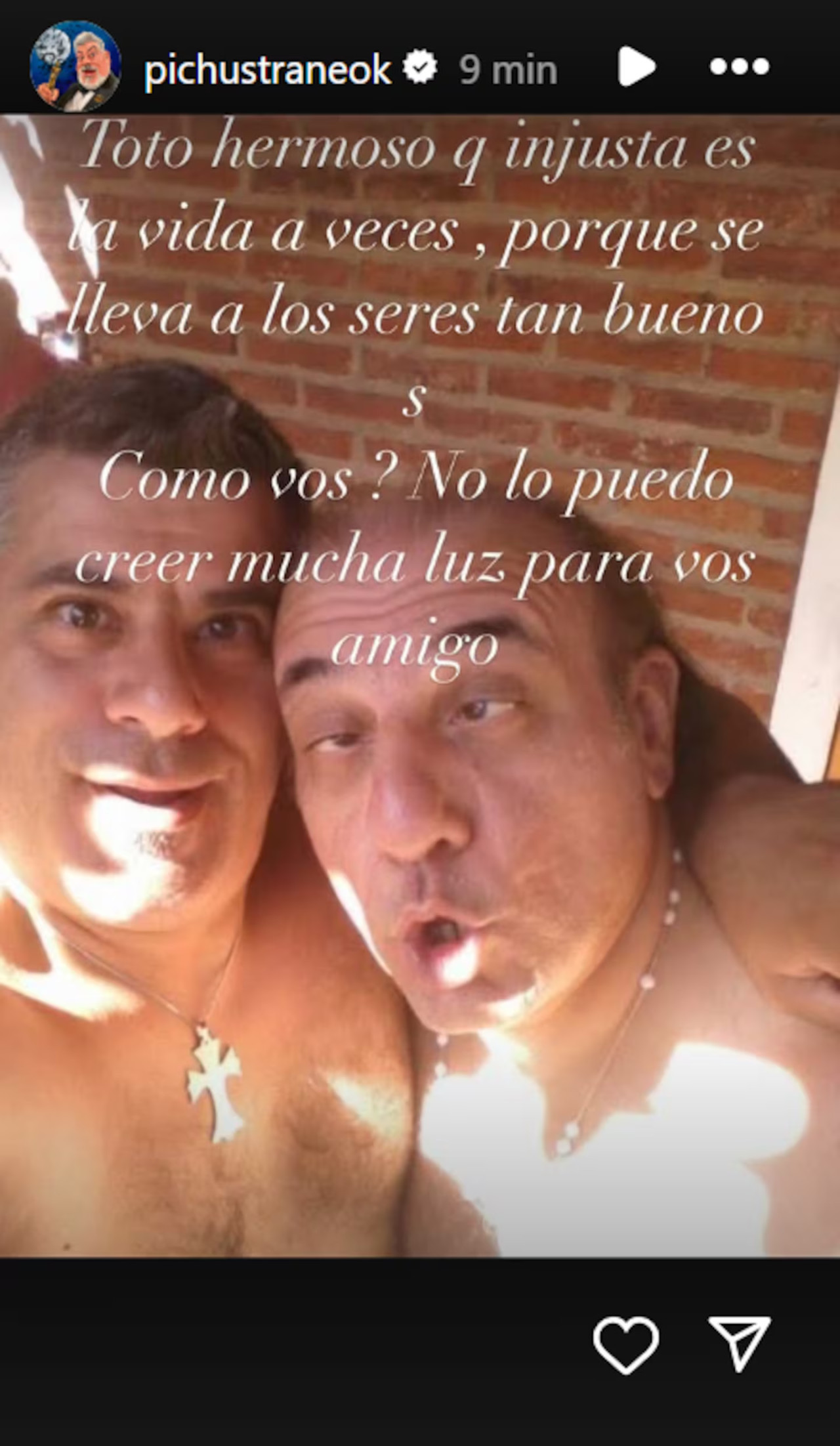 La despedida a Toti. Foto: Instagram.