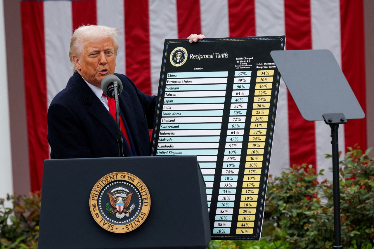 Aranceles de Donald Trump. Foto: Reuters/Carlos Barria