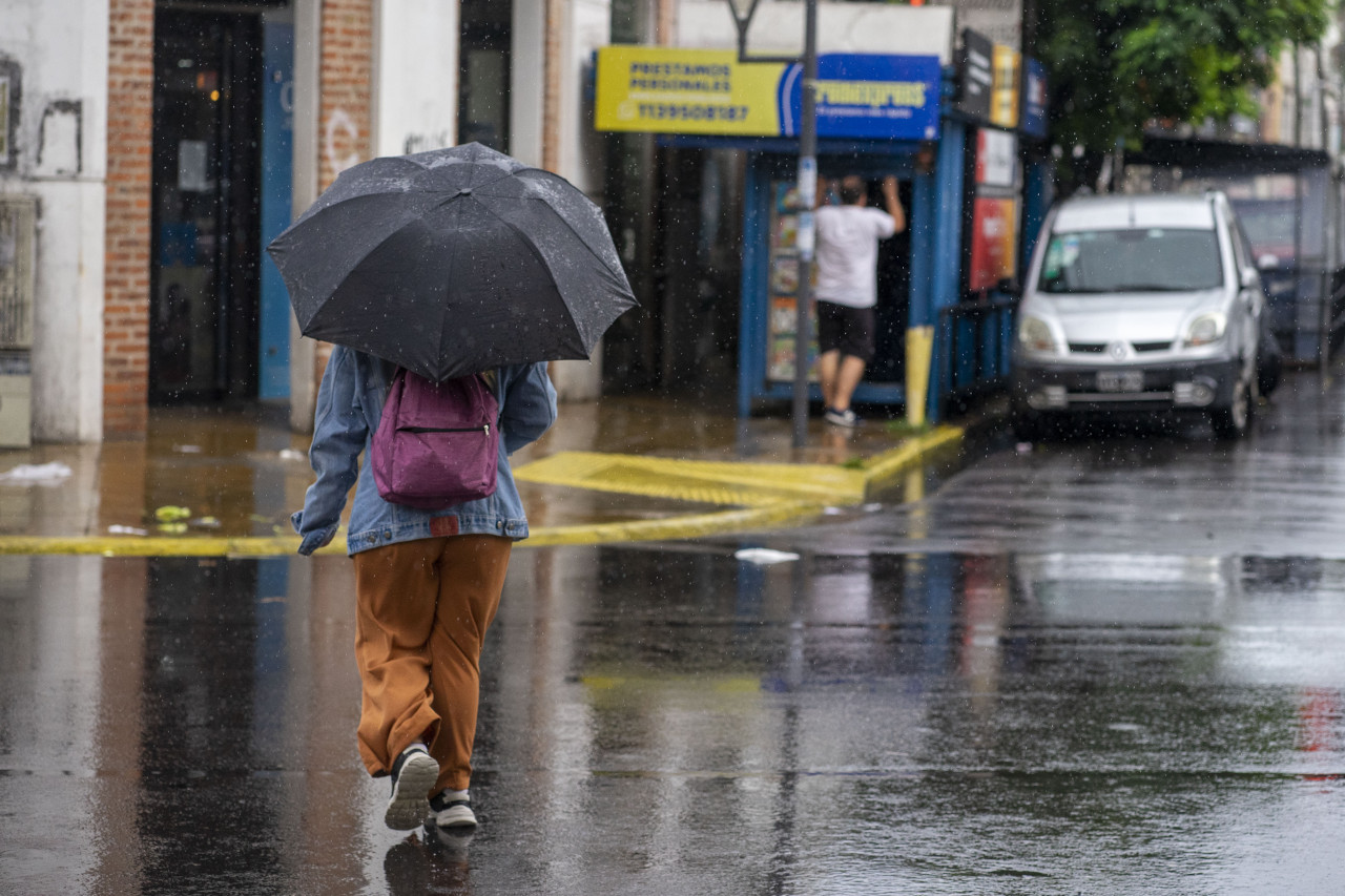 Lluvias en Buenos Aires. Foto: NA/Daniel Vides.