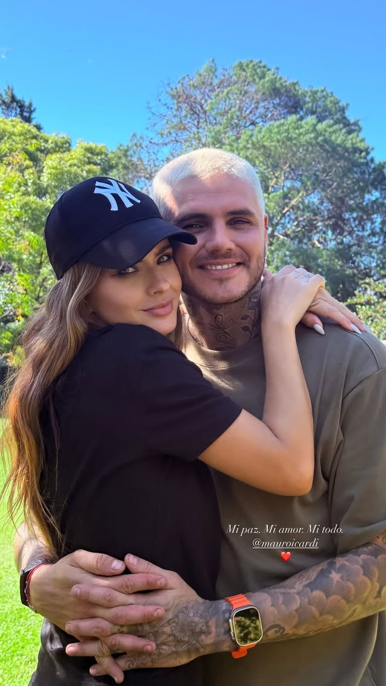 La China Suárez y Mauro Icardi. Foto: Instagram @sangrejaponesa