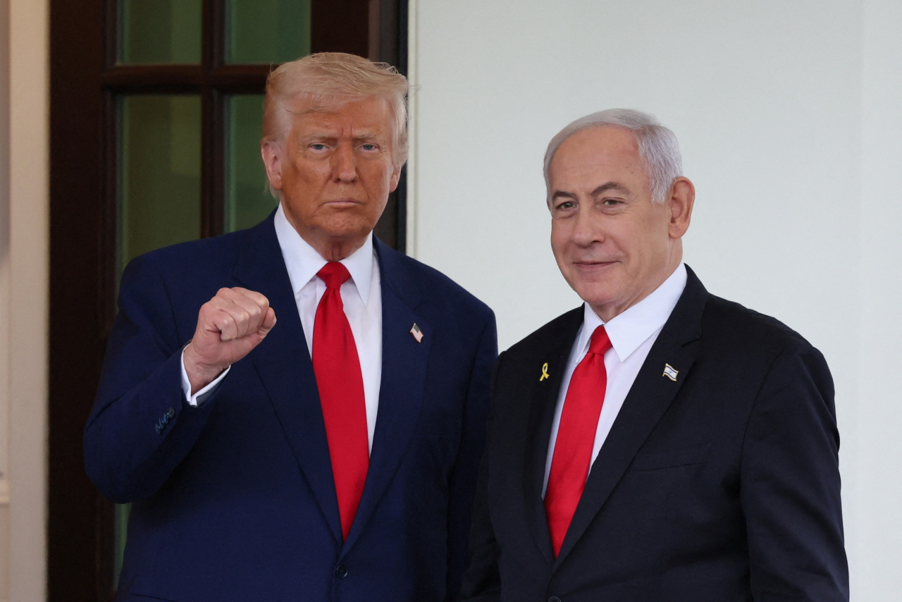 Donald Trump junto a Benjamín Netanyahu. Foto: Reuters/Leah Millis.