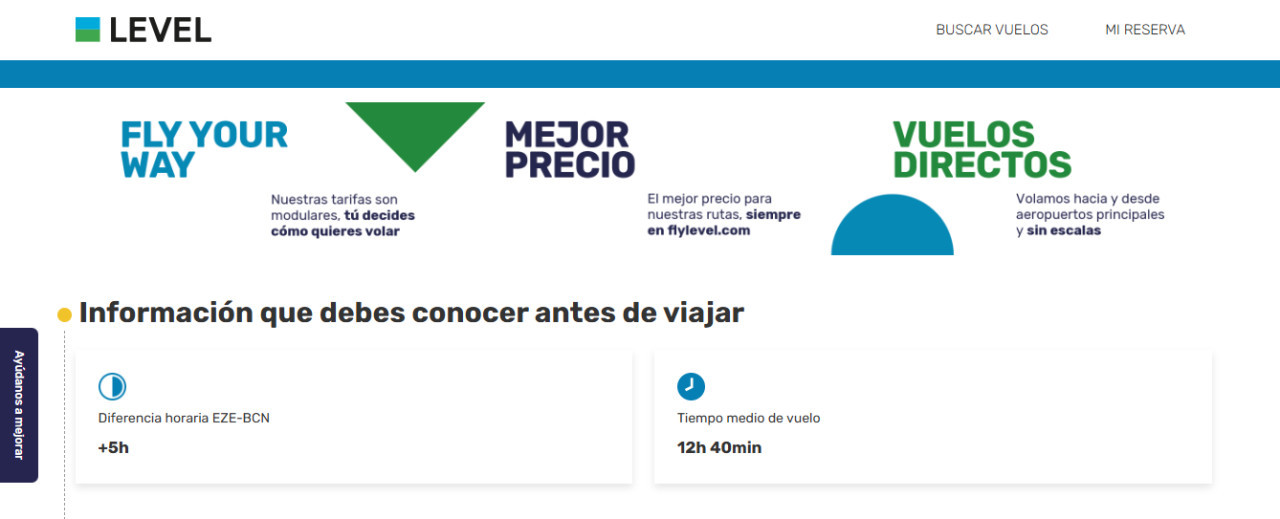 Vuelos directos desde Buenos Aires hasta Barcelona. Foto: Level.