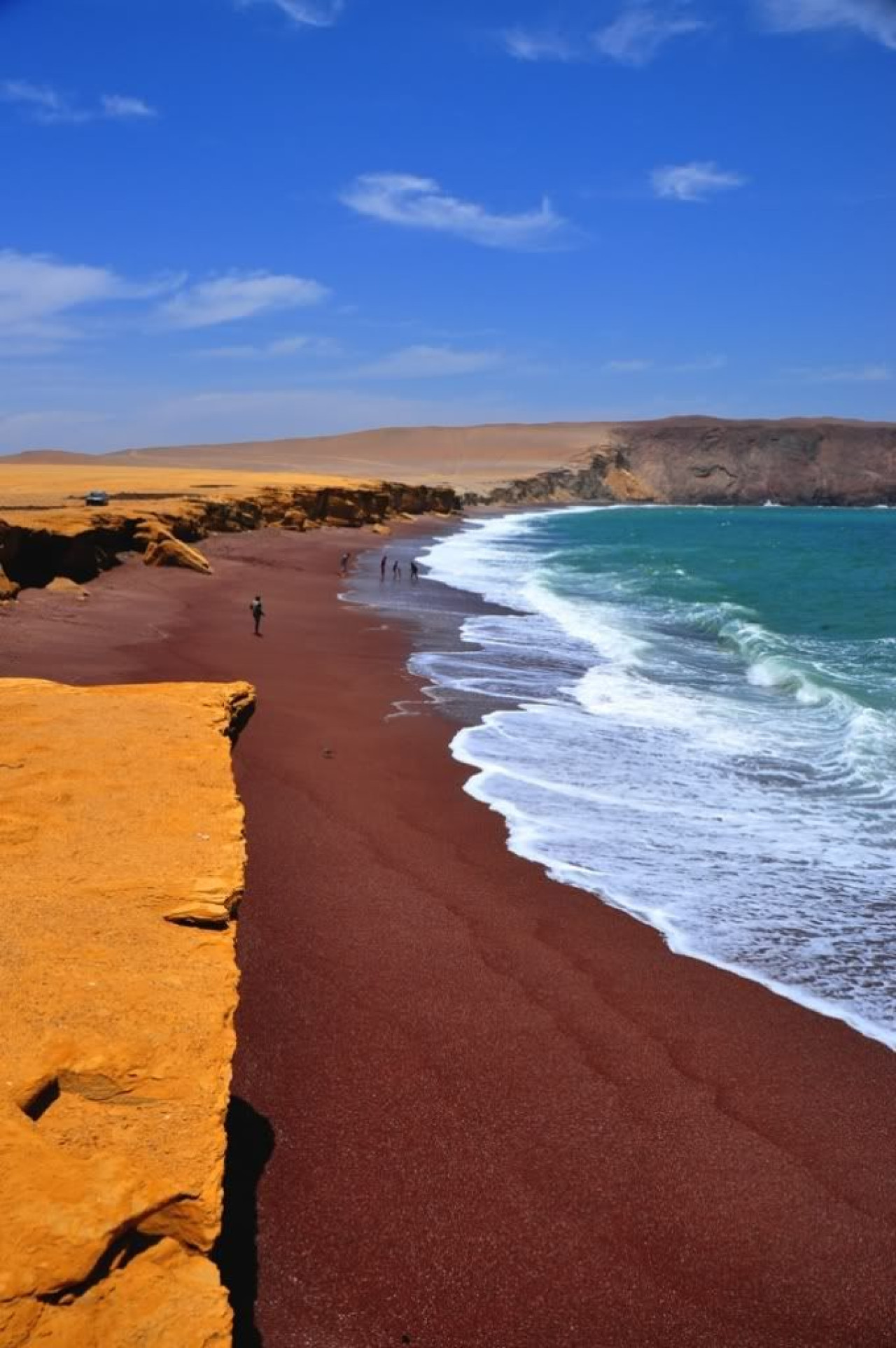 La Playa Roja, en la Reserva Nacional de Paracas. Foto: Facebook / Culturateca.