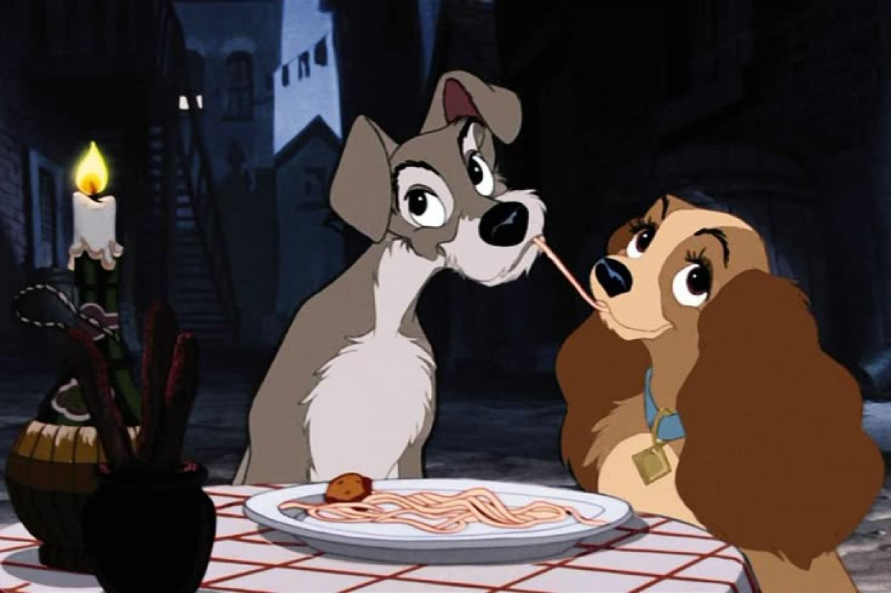 Película La dama y el vagabundo. Foto: Pinterest.