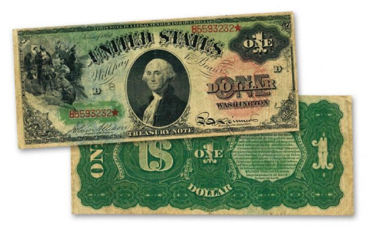 El dólar "Rainbow Note", codiciado por los coleccionistas de la numismática. Foto: Numista.