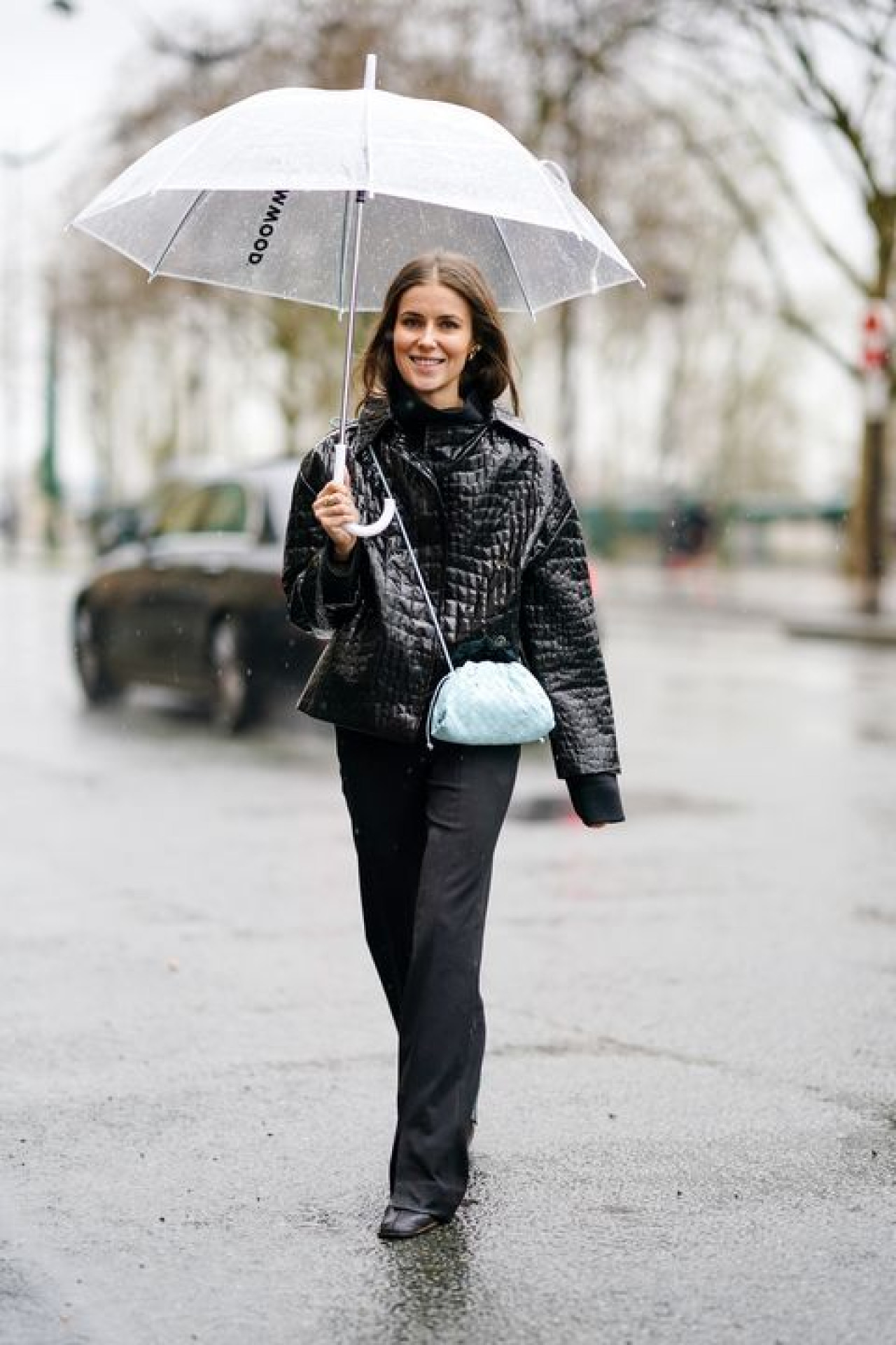 Look lluvia, moda. Fuente: Pinterest