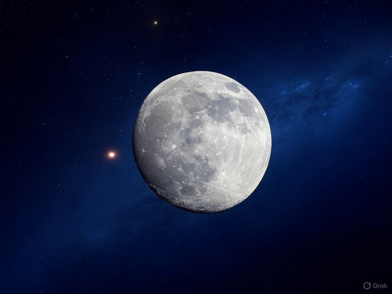 Luna, astrología. Foto: Grok AI.