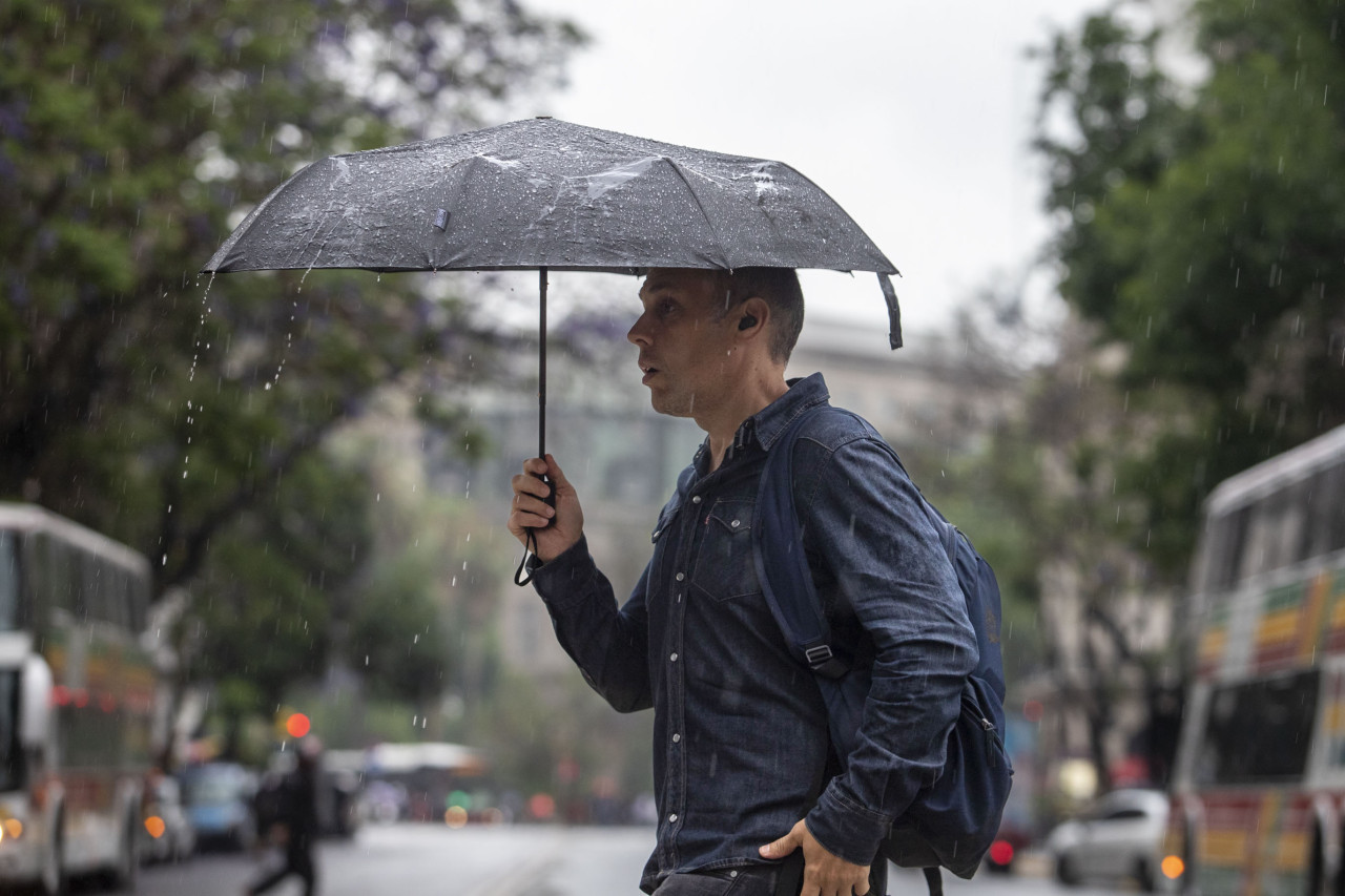 Lluvias en Buenos Aires. Foto: NA/Damián Dopacio.